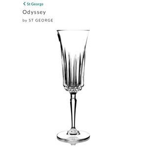 Set of 6 St George Crystal Champagne glasses